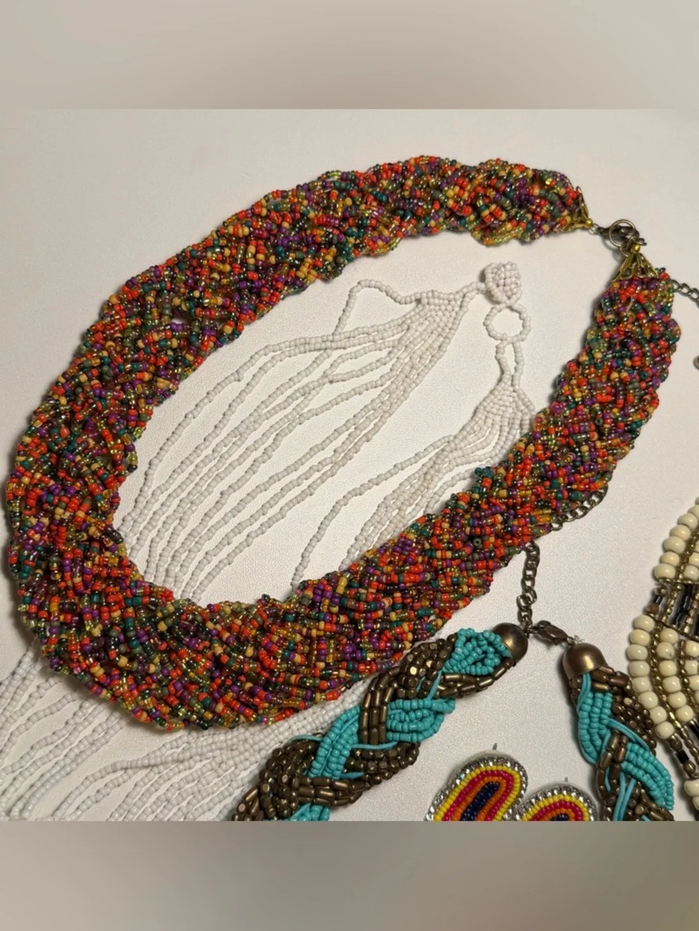 Maximalist Beaded Jewelry Bundle: Vintage to Modern Necklaces and Earrings